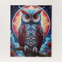 Cosmic Owl of Wisdom Jigsaw Puzzle