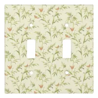 Delicate Greenery Cream n Blush Botanical Pattern Light Switch Cover