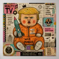 Funny Toddler President Collage Poster