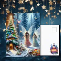 Enchanted Fairytale Forest Personalized Christmas Postcard