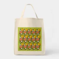 Pumpkins, Soup and Striped Background Tote Bag