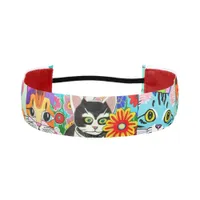 Colorful Whimsical Folk Art Cats Athletic Headband