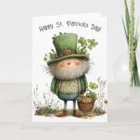 Whimsical Leprechaun Happy St Patrick's Day Card