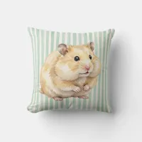 Syrian Hamster Watercolor Pillow Cover