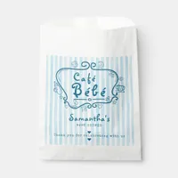 Café Bébé Modern French Cute Blue Boy Baby Shower Favor Bag