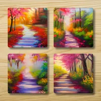  Pretty Fall Hiking Trails in Autumn Coaster Set