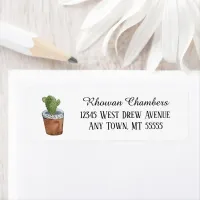 Cactus In A Pot Return Address Label