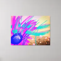 Meadow at sunset - Abstract Canvas Print