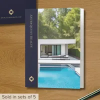 Modern Real Estate Agent Luxury Logo Photo Pocket Folder