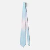 Watercolors Teal Blue Pink Pastels Wedding Neck Tie