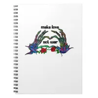 Skeleton Hand Heart Design Notebook