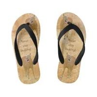 Never stop laughing! Funny horse painting Kid's Flip Flops