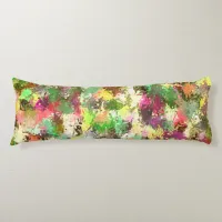 Paint Splatter Autumn Color Leaves Abstract Body Pillow