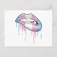 Transgender Sexy Lips Postcard