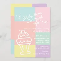 She's Been Scooped Up! Bridal Shower Retro  Invitation
