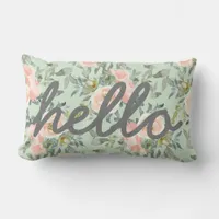 Hello Floral Lumbar Pillow