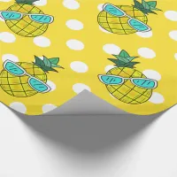 Summer fun pineapples sun bathing gift paper