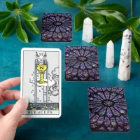 Purple Stained Glass Church Window Tarot