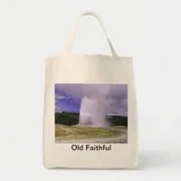 Old Faithful in Yellowstone National Park Tote Bag