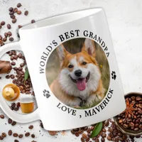 Dog Grandpa Personalized Pet Photo Dog Lover Coffee Mug