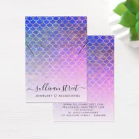 Mermaid Glitter Earrings Necklace Display Card