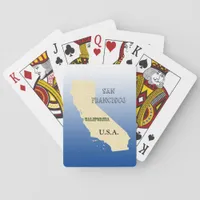 Playing Cards - California State with City