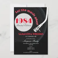 Any Age Music Themed Surprise 40th Birthday Invitation