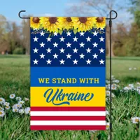 Ukraine Flag USA American Solidarity Garden Flag 