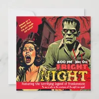 Vintage Horror B-Movie Halloween Party Invitation