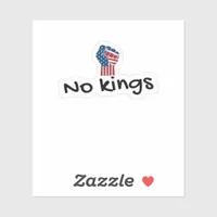 No Kings In America Classic Minimal Clean Sticker