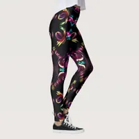 Neon Starburst Kaleidoscope Leggings