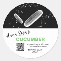 *~* QR AP30 CUCUMBER - DEHYDRATED CANNING FREEZE CLASSIC ROUND STICKER