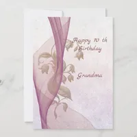 Elegant floral 70 th Birthday card 