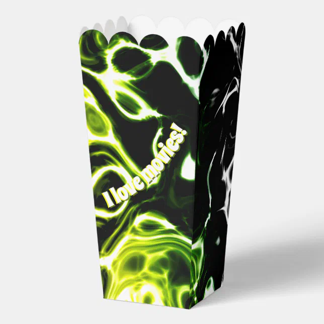 I love movies liquid green popcorn box