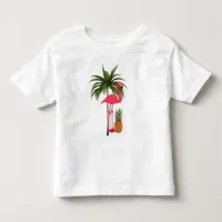 Palm Tree, Pink Flamingo, Pineapple Toddler Shirt