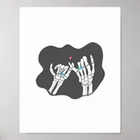 Skeleton Heart Hands  Promise Poster