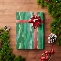 Modern Green Geometric Forest - Stylish Christmas  Wrapping Paper