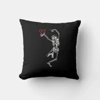 Skeleton Hand Heart Valentines Day Throw Pillow