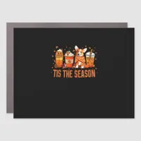 Tis Season Pumpkin Spice Latte Halloween Fall Coff Car Magnet