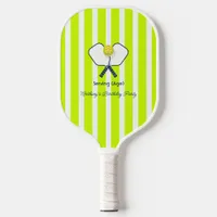 Optic Yellow & Neon Green Pickleball Birthday Paddle