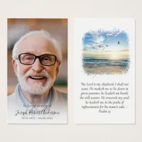 Photo Beach Memorial Prayer Card