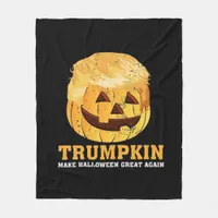 Funny  Pumpkin Trumpkin Halloween  Fleece Blanket