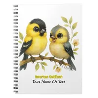 Brilliant American Goldfinch Notebook