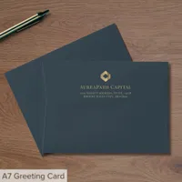 Luxury Gold Logo Return Address 5x7 Envelope