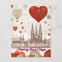 Found my Love in Cologne Valentine's Day Postcard