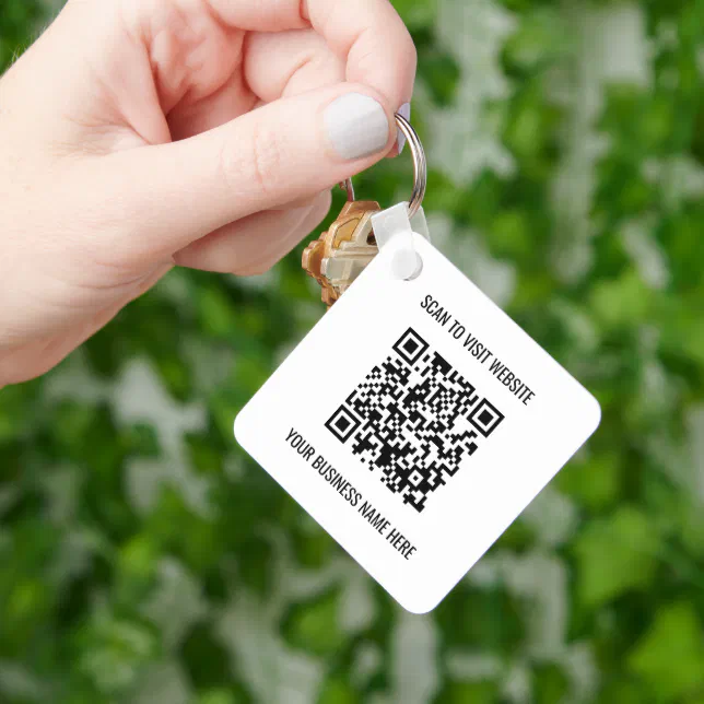 Logo QR Code Promotional Keychain