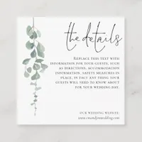 MINI Simple Eucalyptus Wedding Details Enclosure