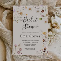 Wildflower Boho Bridal Shower Invitation 