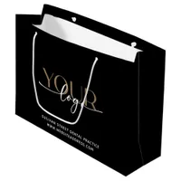 Logo Modern Minimalist Business Contact Details  Large Gift Bag