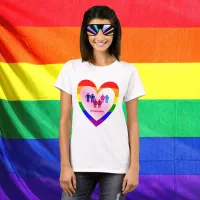 Couples Inside the All Love Pride Heart T-Shirt